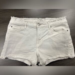 7 for All Mankind white denim shorts